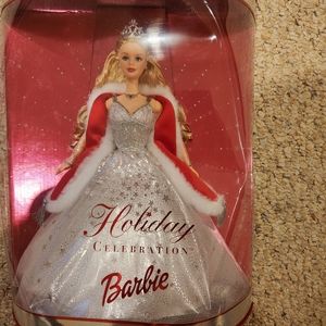 NIB Holiday Celebration Barbie 2001 Christmas Doll